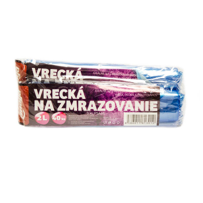 Vrecká na zamrazovanie 2l 40ks 20x30cm